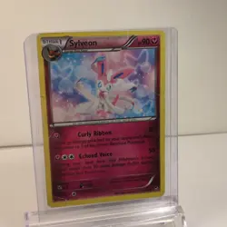 Sylveon 72/111 XY - Furious Fists Rare 90 HP Pokemon TCG Card (heavily played) - Image 3