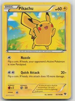 Pokemon Card Pikachu Common XY Base Set 42/146 - Image 1