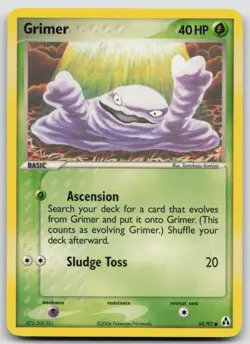 Grimer 54/92 Legend Maker Tomokazu Komiya Art Pokemon TCG Card - Image 1
