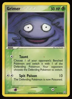 Grimer 56/109 Team Rocket Returns Aya Kusube Art Pokemon TCG Card - Image 1