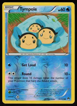Reverse Holo Tympole 33/122 XY - BREAKpoint Miki Tanaka Art Pokemon TCG Card - Image 1