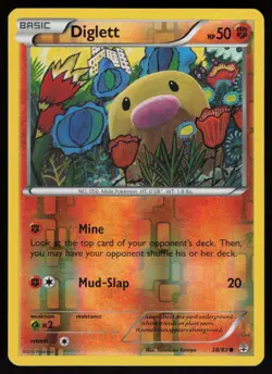 Reverse Holo Diglett 38/83 Generations Tomokazu Komiya Art Pokemon TCG Card - Image 1