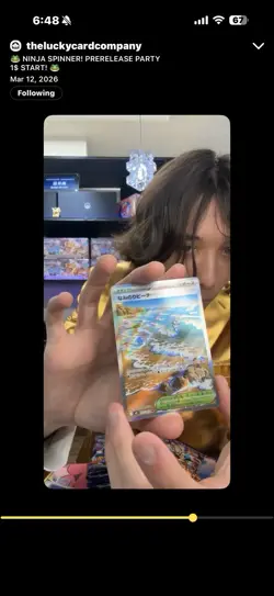 Signed Lucky Card Erik | Surfing Beach Holo Trainer | Japanese Pokemon TCG - Image 2