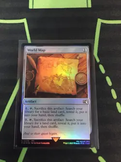 MTG Magic The Gathering World Map Foil FIN Artifact Final Fantasy Commander - Image 1