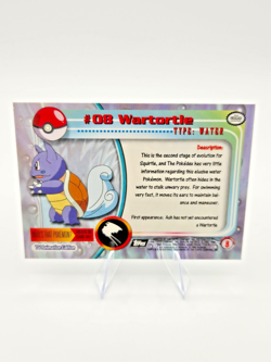 Pokemon Card - Wartortle #08 - Topps Series 1 - Black Logo- NM - Image 2