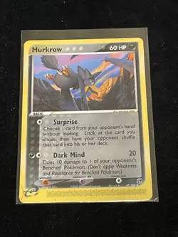 EX Sandstorm Murkrow 47/100 LP UNCOMMON Pokemon Card - Image 1