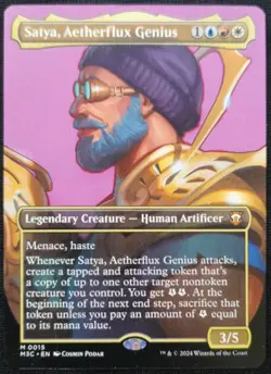 mtg magic Satya, Aetherflux Genius extended borderless showcase ENGLISH - Image 1