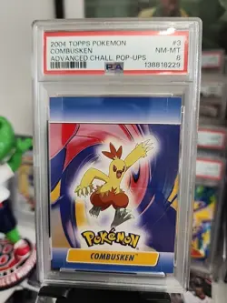 MINT Combusken - Pop Up Card 3 of 10 Pokemon Topps Advanced Challenge PSA 8 - Image 1