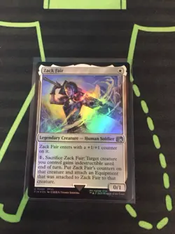 MTG Magic The Gathering Zack Fair Foil FIN White Soldier Final Fantasy Commander - Image 1