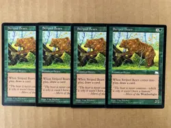 MTG 4x Striped Bears Weatherlight Pauper Magic the Gathering x4 NM - Image 1