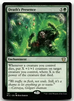 Death's Presence #137 (NM) Midnight Hunt MIC Magic MTG - Image 1