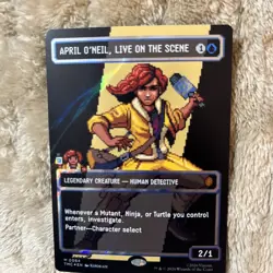 MTG Teenage Mutant Ninja Turtles APRIL O'NEIL LIVE ON THE SCENE 8-Bit Surge Foil - Image 2