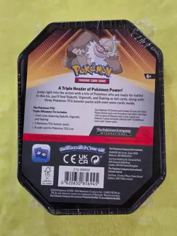 NEW FACTORY SEALED Pokemon Slaking Triple Whammy Collector Tin 3 Booster Packs - Image 2