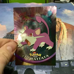 Pokemon Topps Trading Card #19 Rattata Foil - Image 1