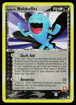 Pokemon Card - Rocket's Wobbuffet Team Rocket Returns 47/109 Uncommon - Image 1