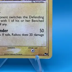 Pokemon TCG Raikou POP RARE PROMO Holo 3/17 Pokemon Promos Holo Promo Promo - Image 5