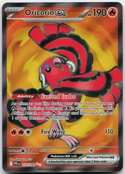 Oricorio ex 110/094 Ultra Rare Phantasmal Flames Pokemon Near Mint - Image 1