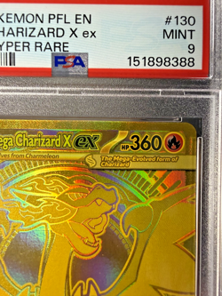 2025 GOLD Mega Charizard X ex PSA MINT 9– Mega Hyper Rare – Pokemon TCG - Image 3