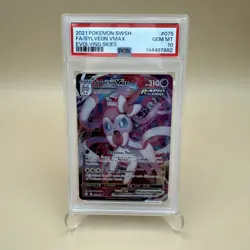 2021 POKEMON SWORD & SHIELD EVOLVING SKIES #075 FULL ART/SYLVEON VMAX PSA 10 - Image 1