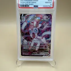 2021 POKEMON SWORD & SHIELD EVOLVING SKIES #075 FULL ART/SYLVEON VMAX PSA 10 - Image 3