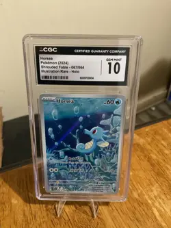 Pokemon TCG Horsea IR 067/064 Shrouded Fable CGC Gem Mint 10 - Image 1