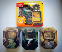 Pokemon Day 2026 Box and 3 Tyranitar Triple Whammy Tins - Image 1