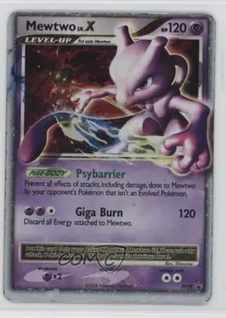 Mewtwo Lv X Pokemon Diamond & Pearl Black Star Promo #DP28 2007 - Image 1