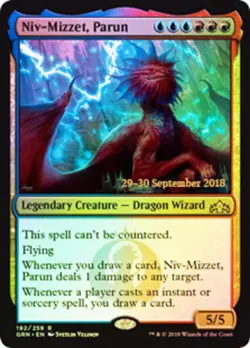 MTG Niv-Mizzet, Parun - Foil - Prerelease Promo, Light Play, English Promo: Prer - Image 1