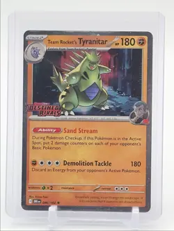 TEAM ROCKET'S TYRANITAR 2025 POKEMON DESTINED RIVALS HOLO RARE B 096 Q5677 - Image 1