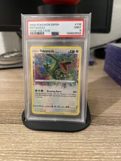 RAYQUAZA AMAZING RARE 2020 POKEMON SWSH VIVID VOLTAGE #138 MINT PSA 9 - Image 1