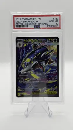 2025 Pokemon Phantasmal Flames Mega Sharpedo Ex Special Illustration Rare PSA 10 - Image 2
