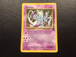 Pokemon Mewtwo Black Star Promo 12/53 WOTC Vintage 2000 - Image 1