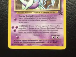 Pokemon Mewtwo Black Star Promo 12/53 WOTC Vintage 2000 - Image 5