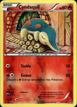 Pokemon Reverse Holo Cyndaquil XY - BREAKthrough 18/162 LP - Image 1