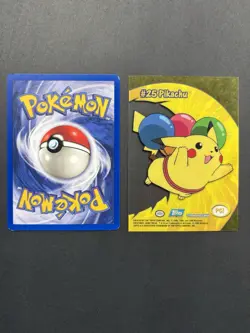 Pokemon TCG 1999 Shadowless Pikachu 58/102 And Pikachu Topps - Image 2