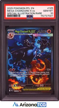 Pokemon 2025 Mega Charizard X ex 125/094 SIR Phantasmal Flames GEM MINT PSA 10 - Image 1