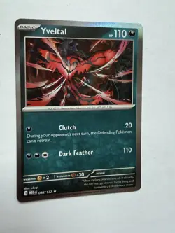 Pokemon Yveltal 088/132 Holo Rare ME01 Mega Evolution NM - Image 3