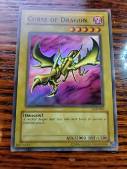 Yugioh! Curse of Dragon - LOB-066 - Super Rare - Unlimited Edition LP - Image 1