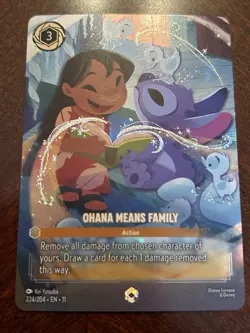 Ohana Means Family Enchanted 222/204 Disney Lorcana Winterspell - Image 1