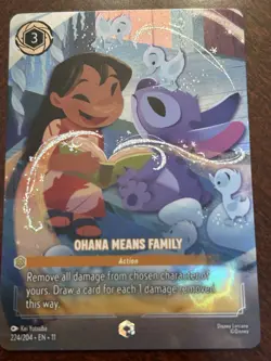 Ohana Means Family Enchanted 222/204 Disney Lorcana Winterspell - Image 3