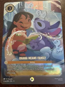 Ohana Means Family Enchanted 222/204 Disney Lorcana Winterspell - Image 5
