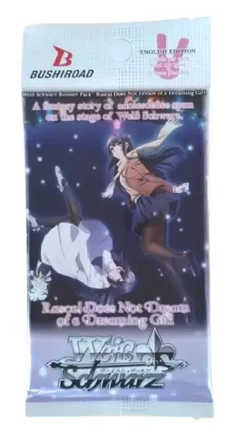 ONE Sealed Booster Pack Weiss Schwarz Rascal Does Not Dream of a Dreaming Girl - Image 1