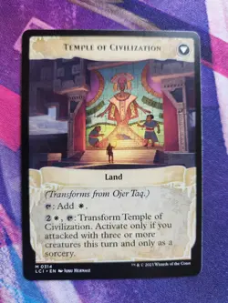 MTG LCI - Ojer Taq, Deepest Foundation / Temple Of Civilization Borderless NM - Image 2