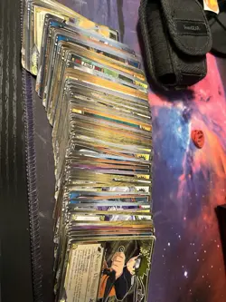 Naruto Trading Card Collection Bulk Lot Around 100 Cards with Card Holding Case - Image 1