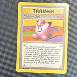 Pokemon Clefairy Doll Base Set Unlimited Rare Regular English 70/102 1999 Card - Image 1
