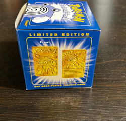 1999 BURGER KING POKEMON 23K GOLD PLATED CARDS POLIWHIRL SEALED BLUE BOX VINTAGE - Image 4