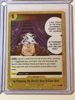 He Possesses the World's Most Brilliant Mind 4 Card Play Set Lot One Piece - Image 5