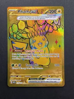Pokemon TCG Pikachu EX Prismatic Evolutions Holo Card 179/131 - Image 1