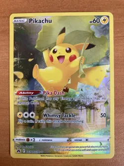 Pokemon Pikachu GG30 Crown Zenith Galarian Gallery Holo Sword & Shield Card NM - Image 1