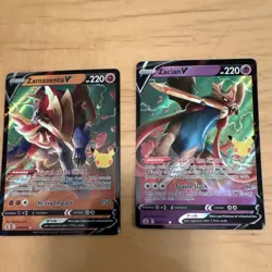 Pokemon Zamazenta V Zacian V Basic Foil Card Lot English 2021 - Image 1